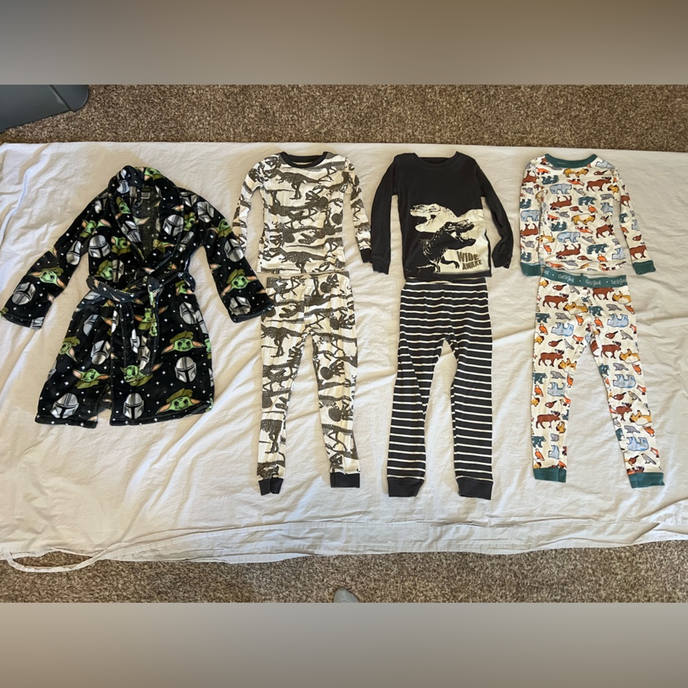 Lot of Kids Pajama Set with Fun Prints size 6